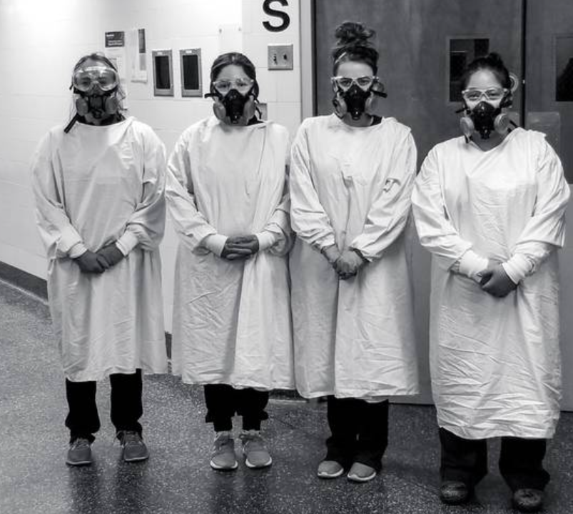 Respiratory nurses in masks