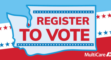 Flyer stating register to vote