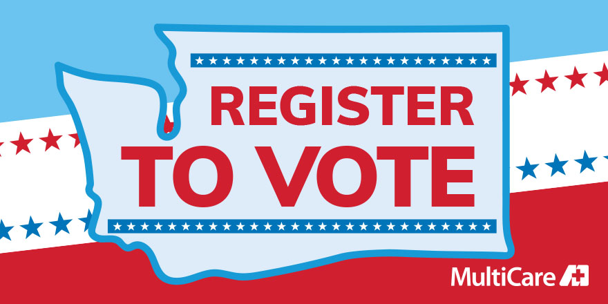 Flyer stating register to vote