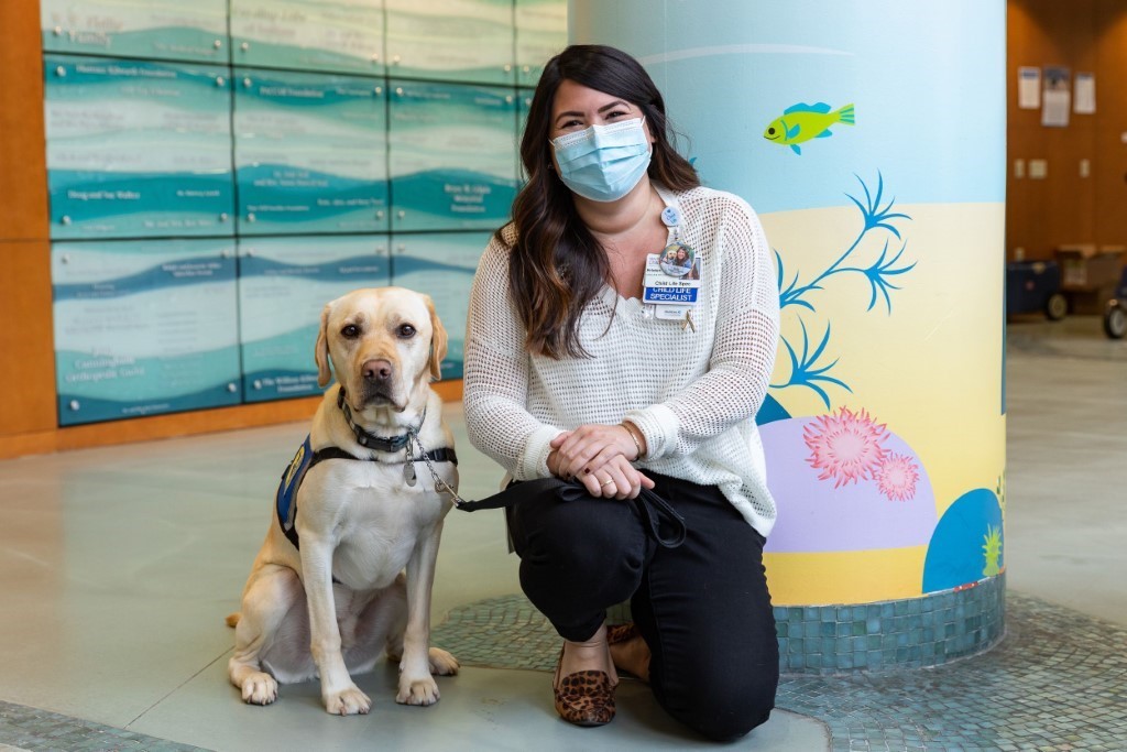 Facility dog and his handler.