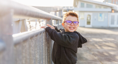 Little boy smiling at the camera