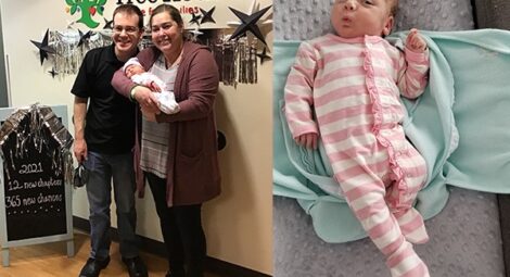 Family with a baby