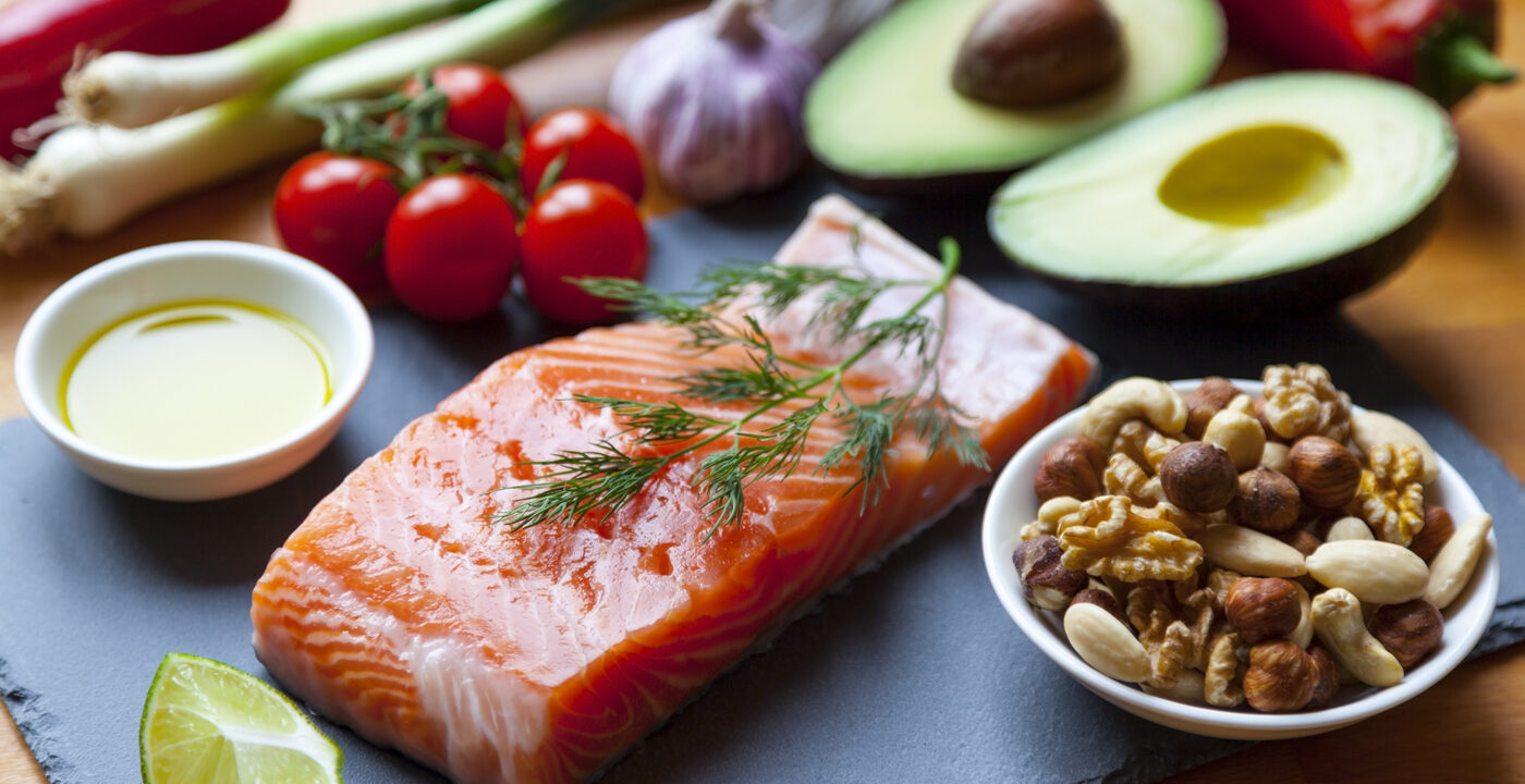 Plate of healthy food