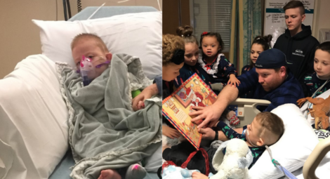 Boy with special needs receiving care in the hospital