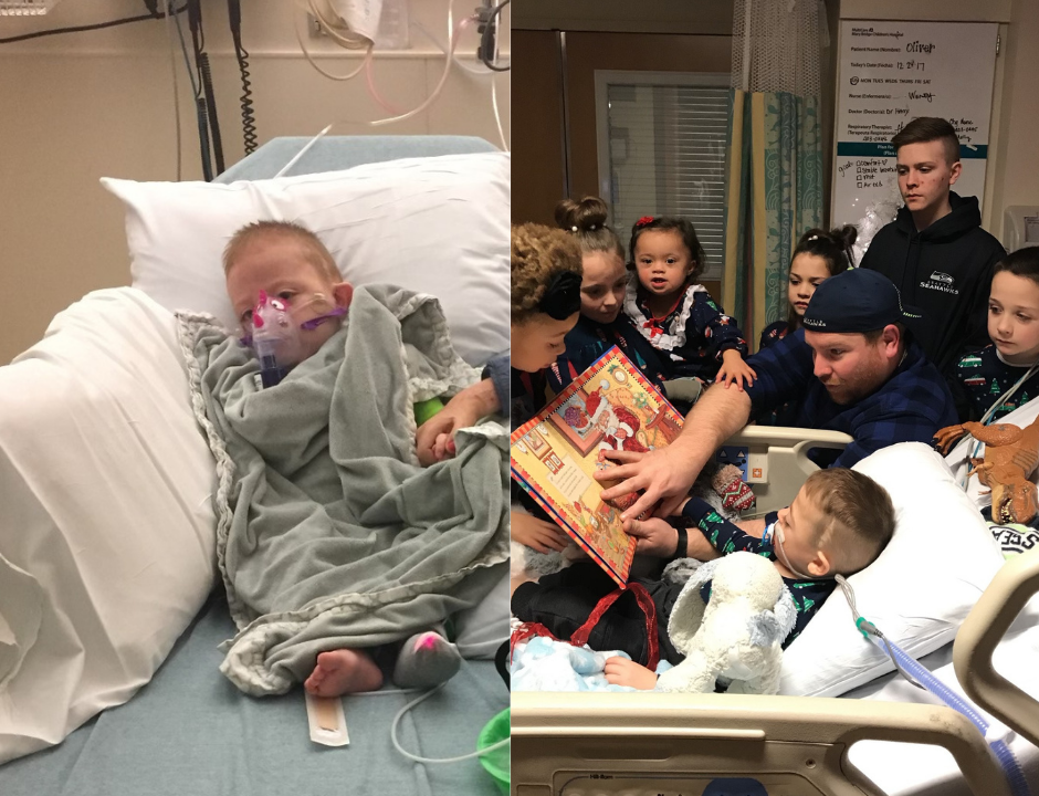 Boy with special needs receiving care in the hospital