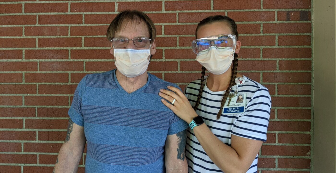 Patient and provider posing for picture