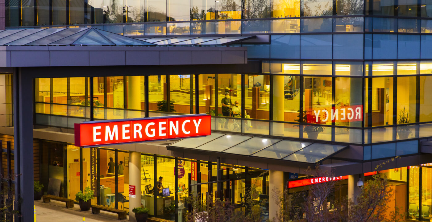 Outside of an emergency department