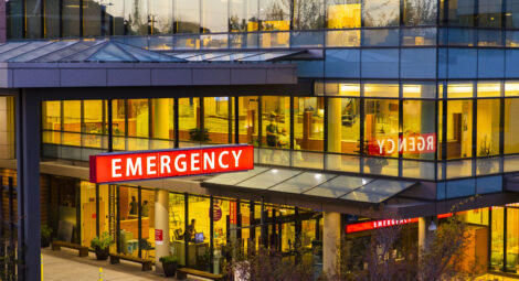 Outside of an emergency department