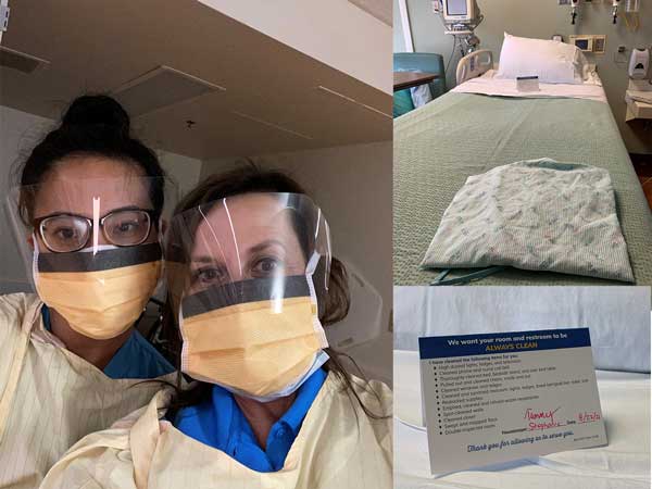 Masked workers