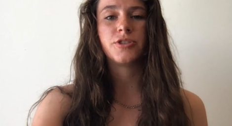 Teen talking on video