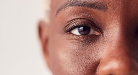 close up of a womans eye