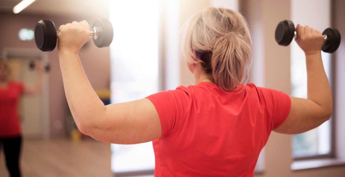 Woman lifting weights