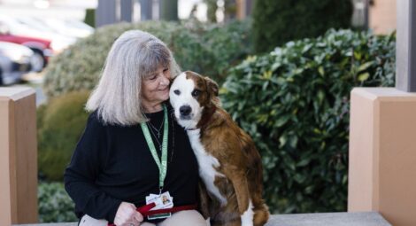 Woman and her dog