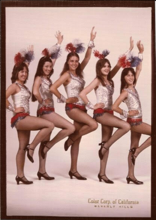 Five women at a dance recital posing