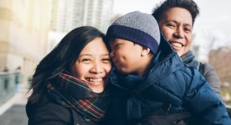 Smiling family