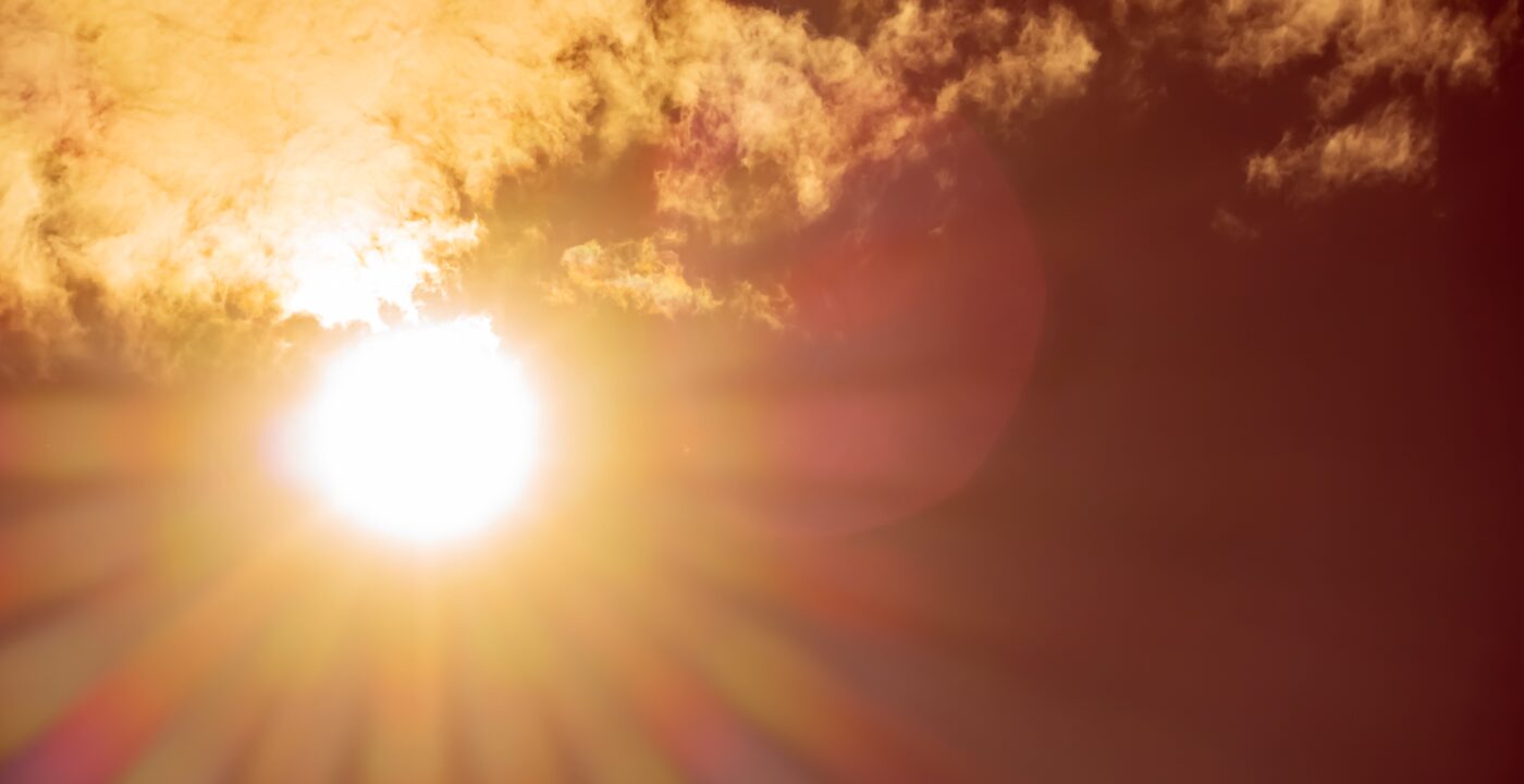 Close up of the sun