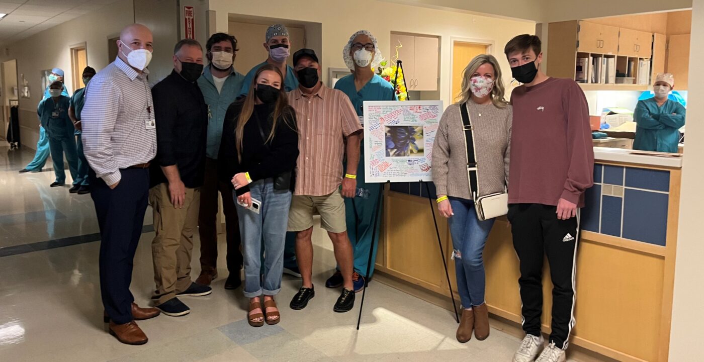 Group of people in a hospital.