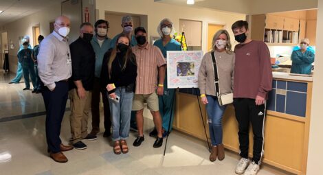 Group of people in a hospital.
