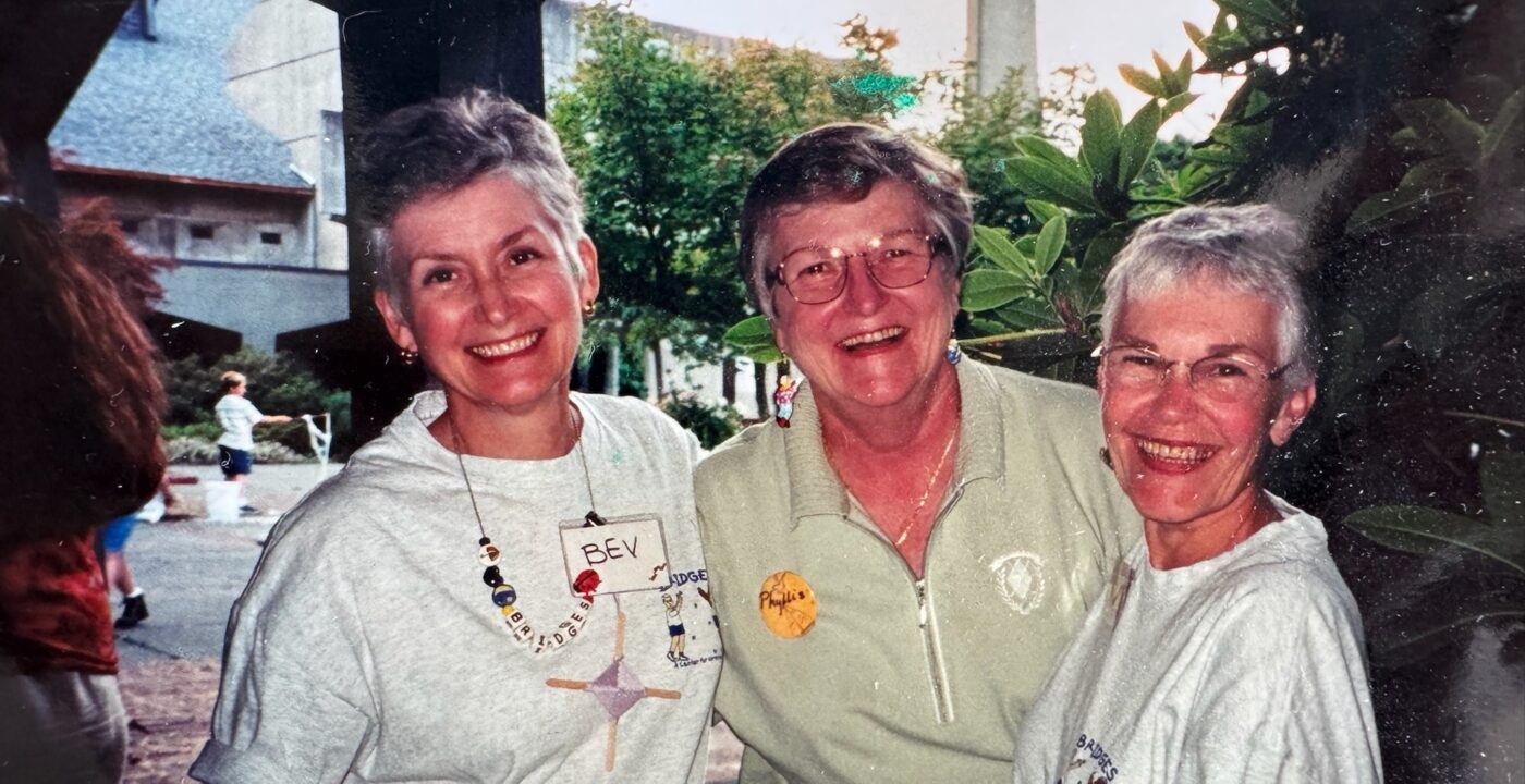 Three women posing together