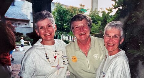 Three women posing together