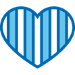 Heart with stripes