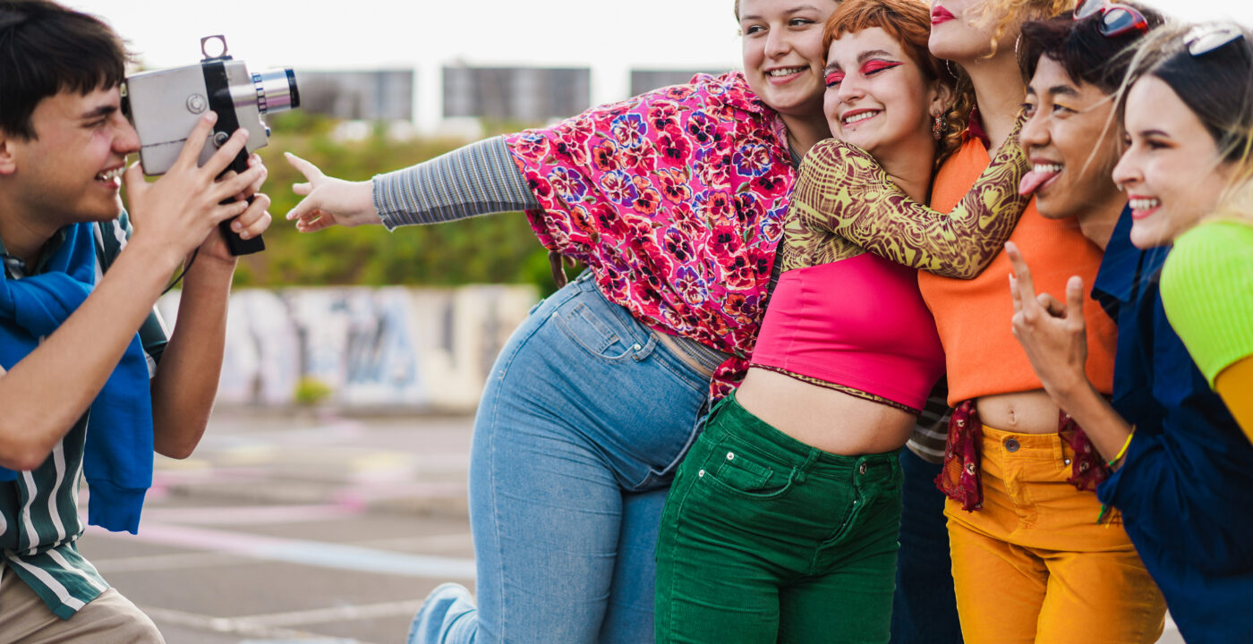 Group of teens pose for photo