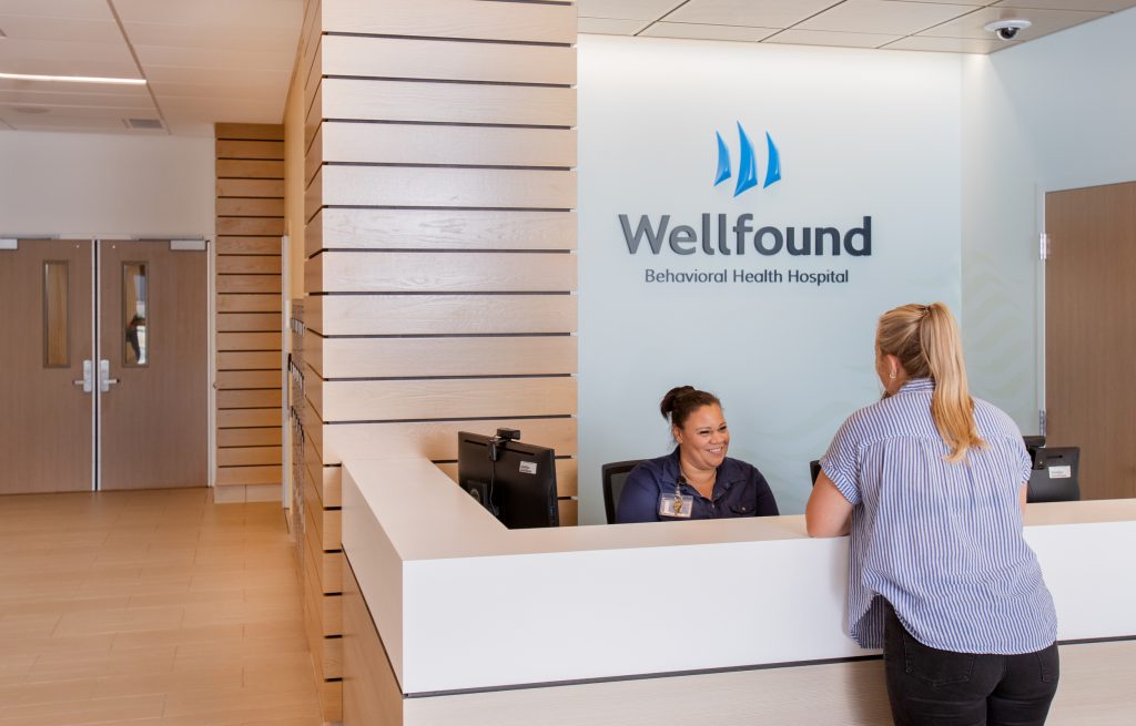 Checking in at Wellfound Behavioral Hospital