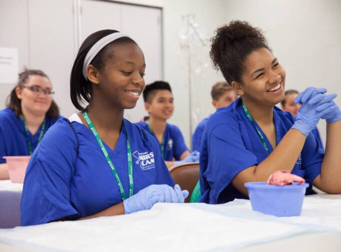 Nurse Camp participants in class setting.