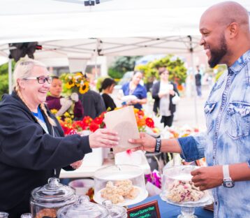 Grant recipient serving a community member