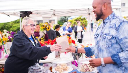 Grant recipient serving a community member