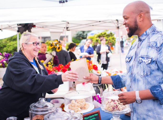 Grant recipient serving a community member