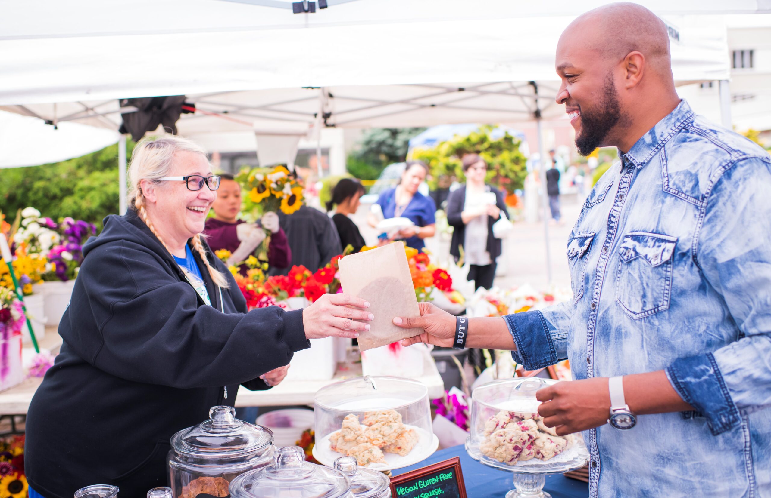 Grant recipient serving a community member