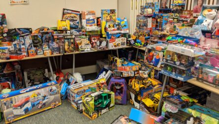 Donated toys for hospitalized children