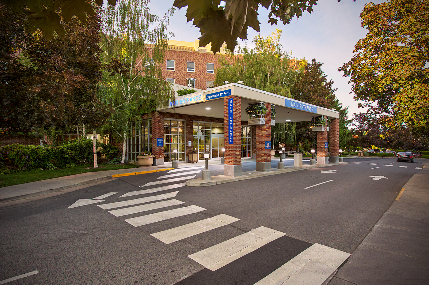 Exterior of Yakima Memorial Hospital building.