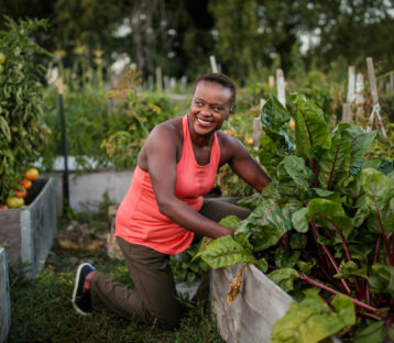 Woman gardening