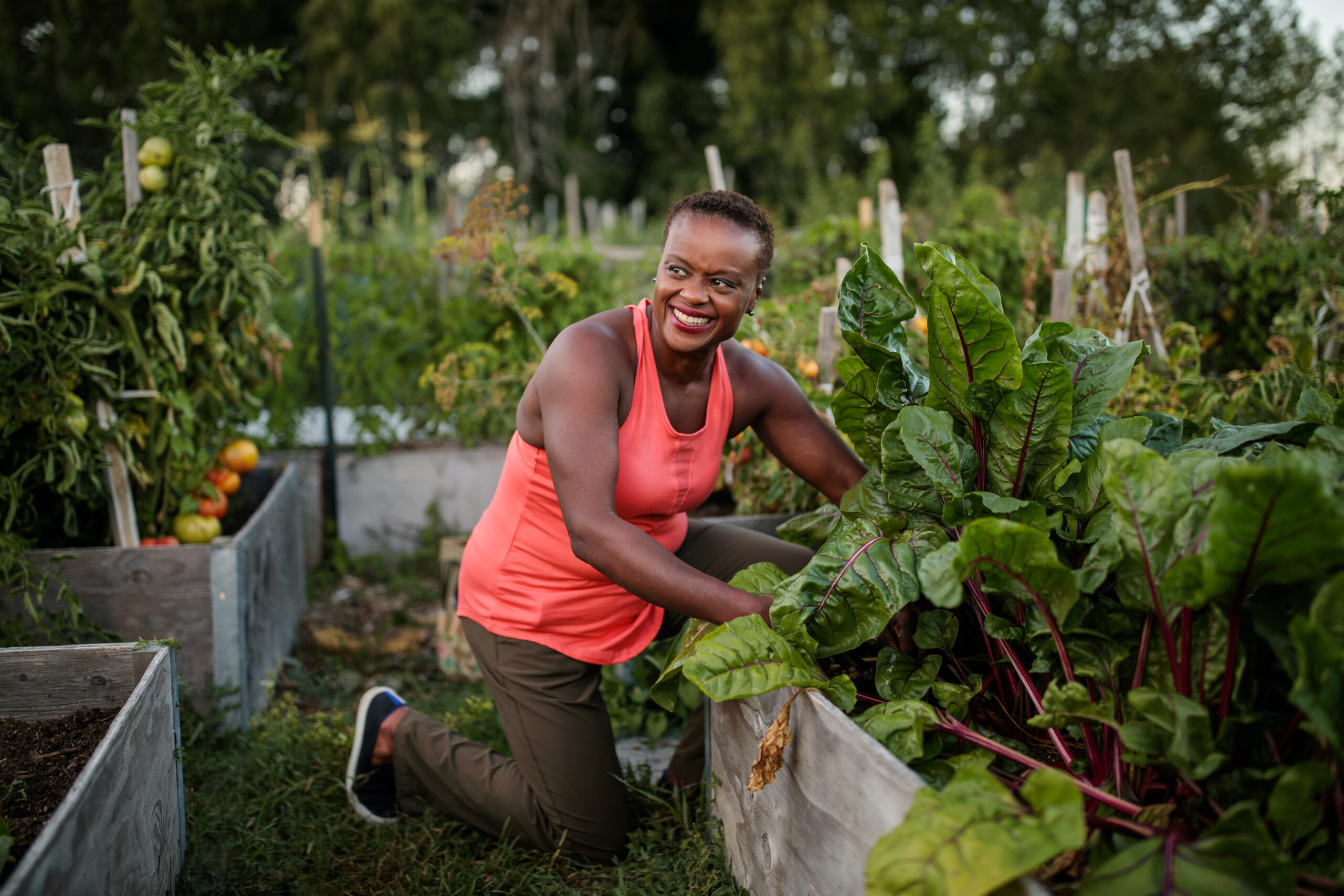 Woman gardening