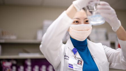 Pharmacist conducts research