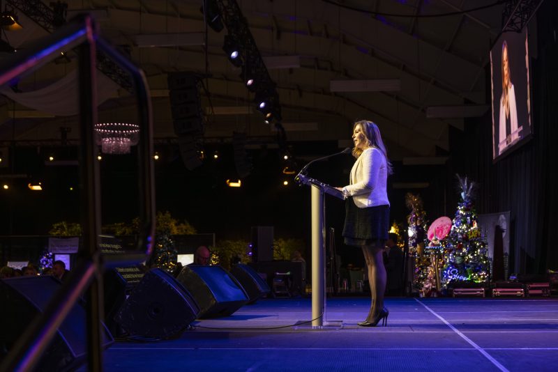 At Tinsel on the Town, Brandi Carlson, Layton | Abbott Construction project assistant, shares her experience as a Mary Bridge Children’s Hospital project partner and patient mom.
