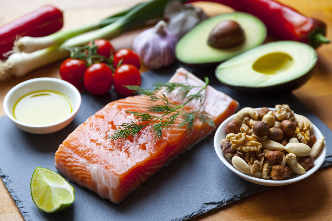 Plate of healthy food